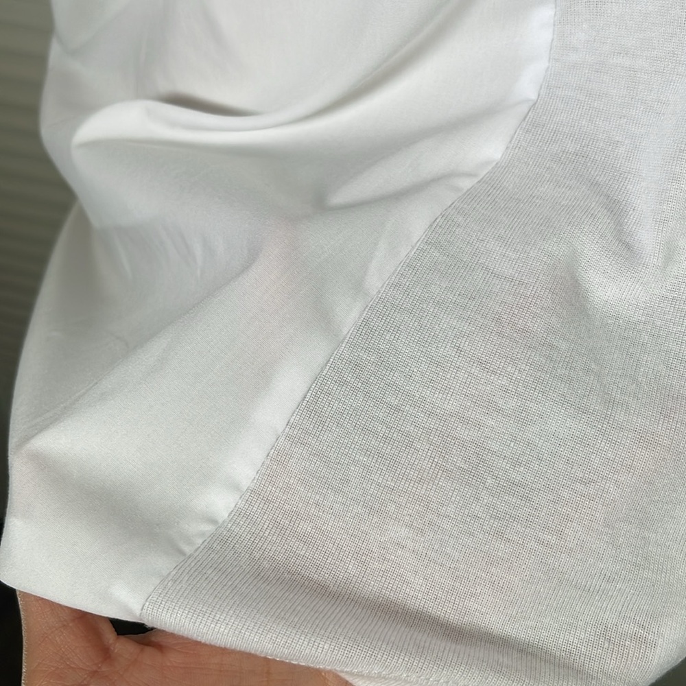 New: Zac & Rachel. Bottom down women’s shirt, color: White. Size: L.Woven + Knit - Picture 11 of 15
